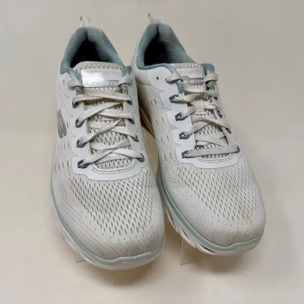 Skechers Glide Step Altus Sneakers Womens Sz 8 White Sporty Lightweight‎ K.7.4